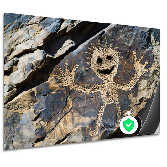 Grijnsende Rots op Straat poster