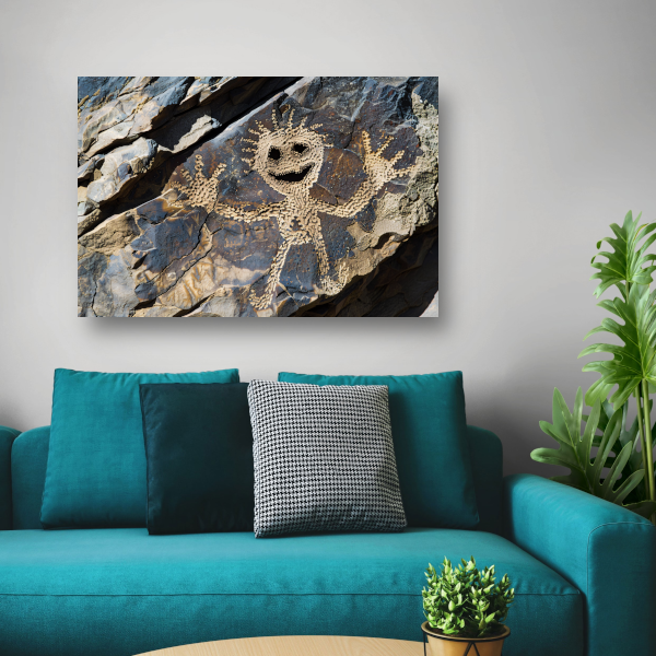 Grijnsende Rots op Straat acrylglas