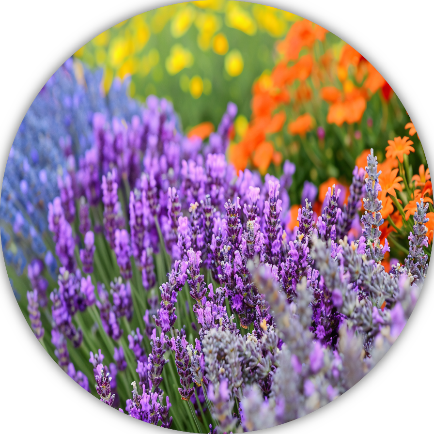 Impressionistische bloemenpracht aluminium muurcirkel