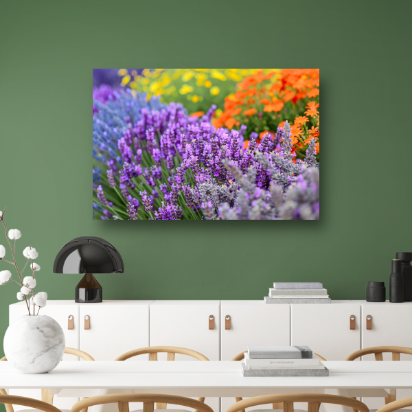 Impressionistische bloemenpracht canvas