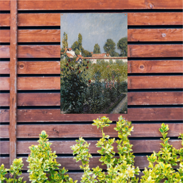 Fruit De Petit Gennevilliers Garden, de roze daken - Gustave Caillebotte tuinposter