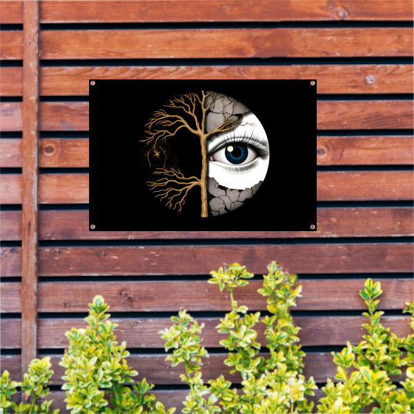 Nachtelijk Oog en Gouden Takken tuinposter
