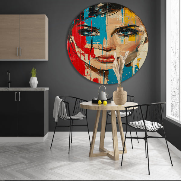 Emotionele Expressie met Kleurrijk Tranen forex muurcirkel