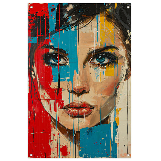 Emotionele Expressie met Kleurrijk Tranen tuinposter