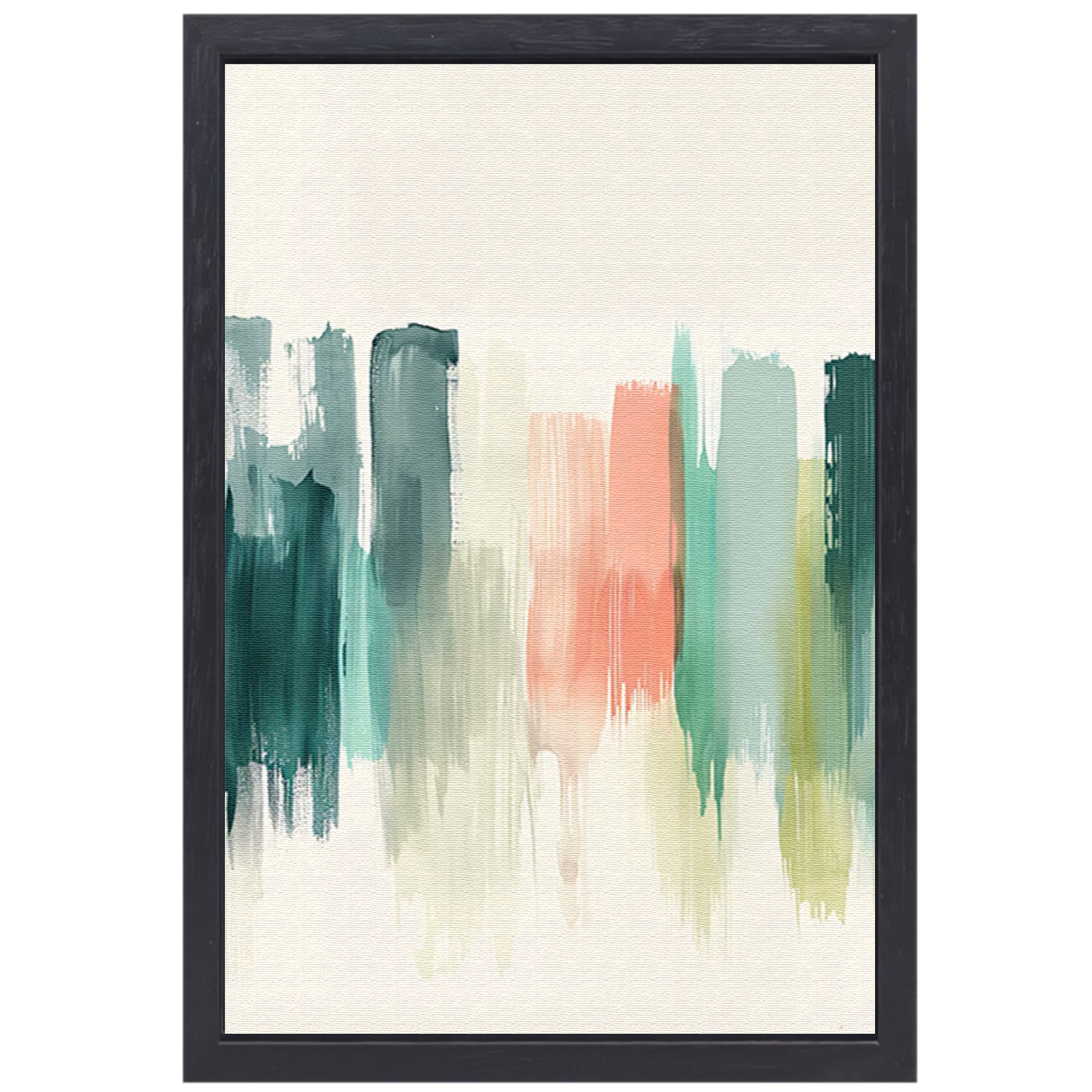 Kleurrijke abstracte schildering voor modern interieur canvas met baklijst