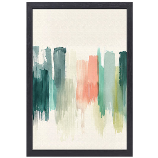 Kleurrijke abstracte schildering voor modern interieur canvas met baklijst