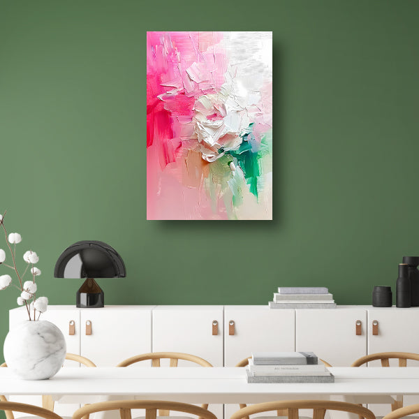 Kleurrijke abstracte bloemen schilderij poster