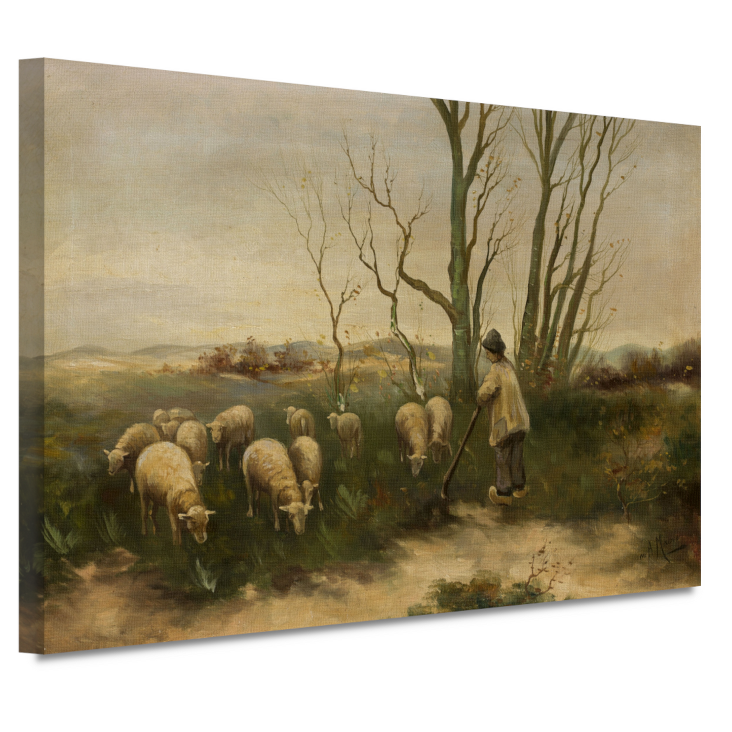 Herder en schapen - Anton Mauve canvas