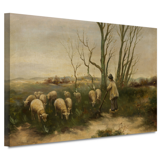Herder en schapen - Anton Mauve canvas