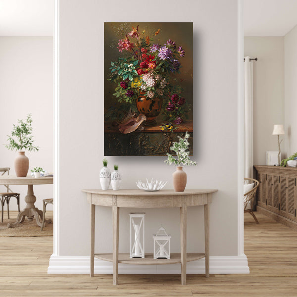 Stilleven met bloemen in een Griekse vaas - Georgius van Os poster