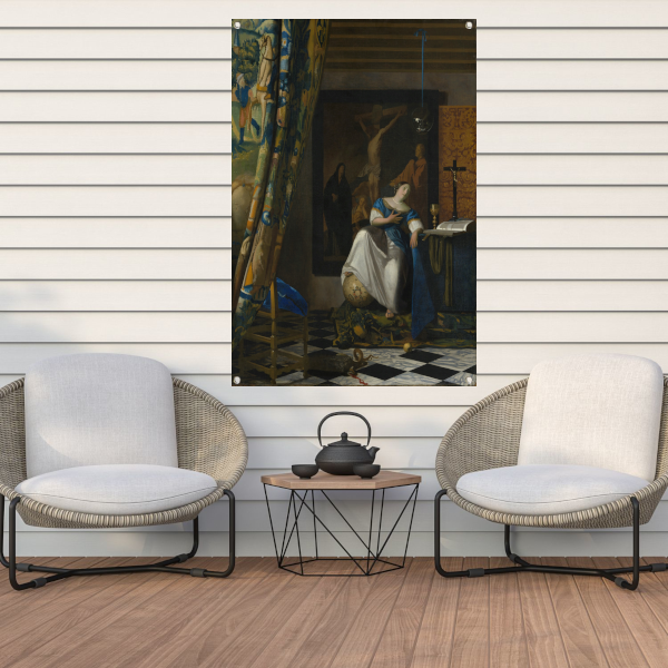Allegorie van het katholieke geloof - Johannes Vermeer tuinposter