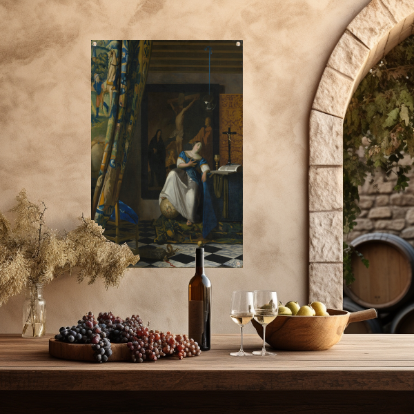 Allegorie van het katholieke geloof - Johannes Vermeer tuinposter