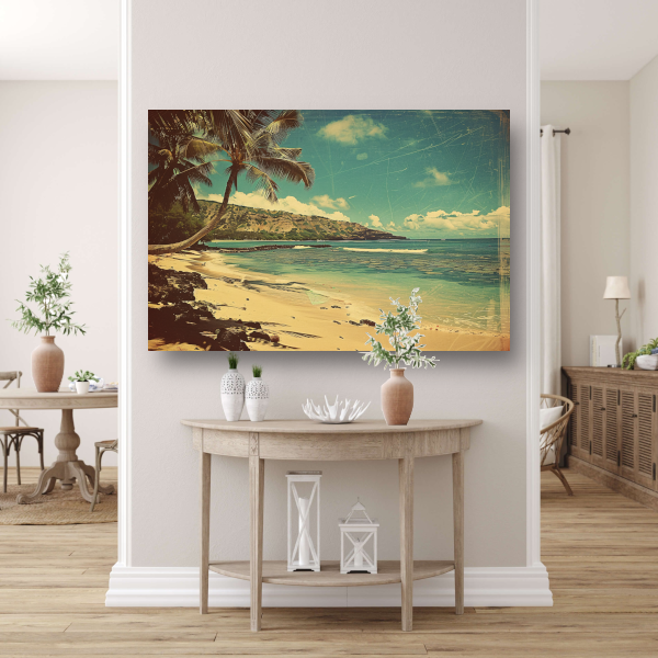 Tropisch Strand met Palmbomen poster