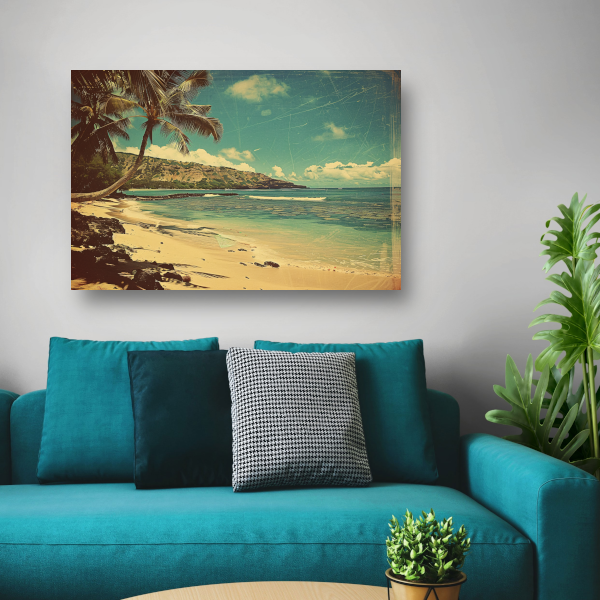 Tropisch Strand met Palmbomen poster