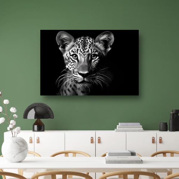 Luiaard in tegenlicht canvas met baklijst