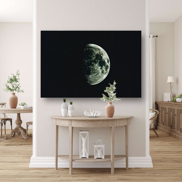 Halve maan in sterrennacht acrylglas