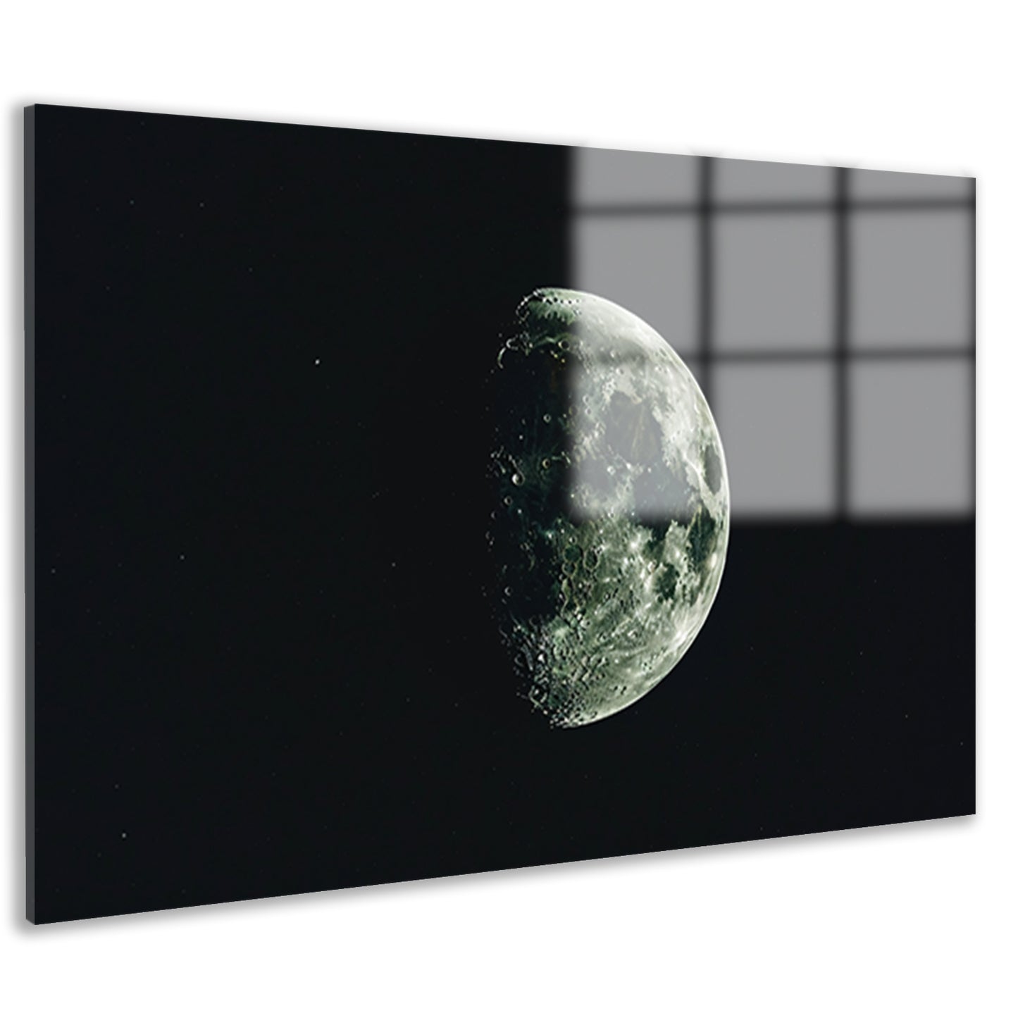 Halve maan in sterrennacht acrylglas