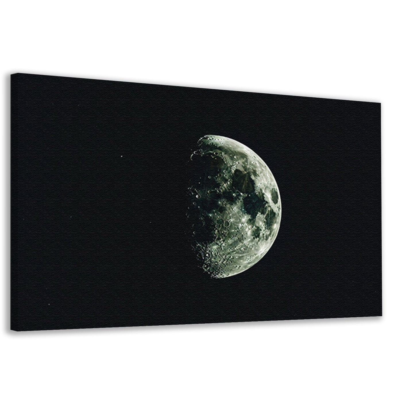 Halve maan in sterrennacht canvas