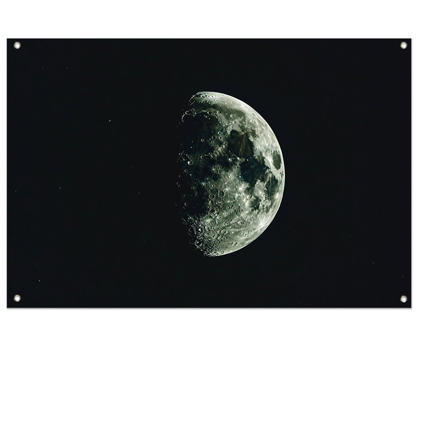 Halve maan in sterrennacht tuinposter