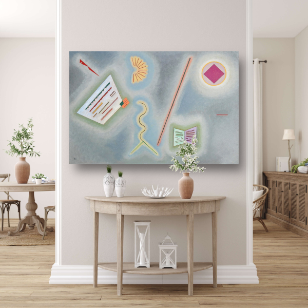 Oppervlakken en lijnen - Wassily Kandinsky canvas met baklijst