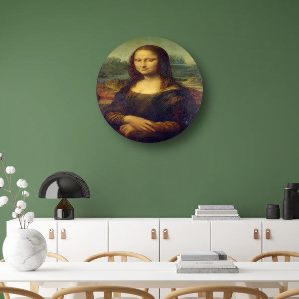 Mona Lisa - Leonardo da Vinci aluminium muurcirkel