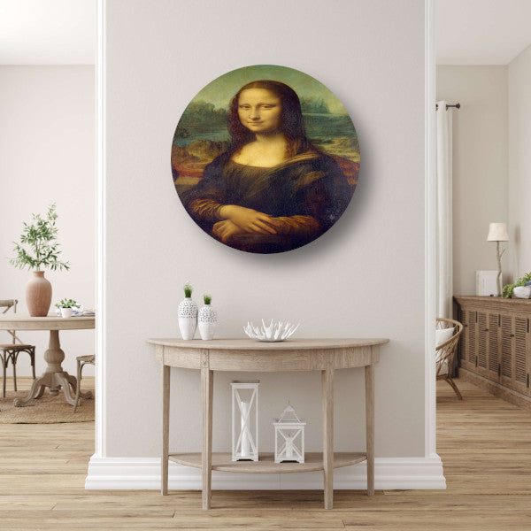 Mona Lisa - Leonardo da Vinci aluminium muurcirkel