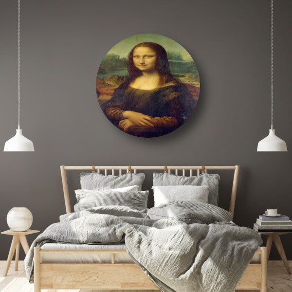 Mona Lisa - Leonardo da Vinci aluminium muurcirkel