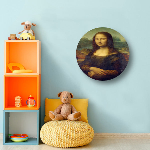Mona Lisa - Leonardo da Vinci aluminium muurcirkel