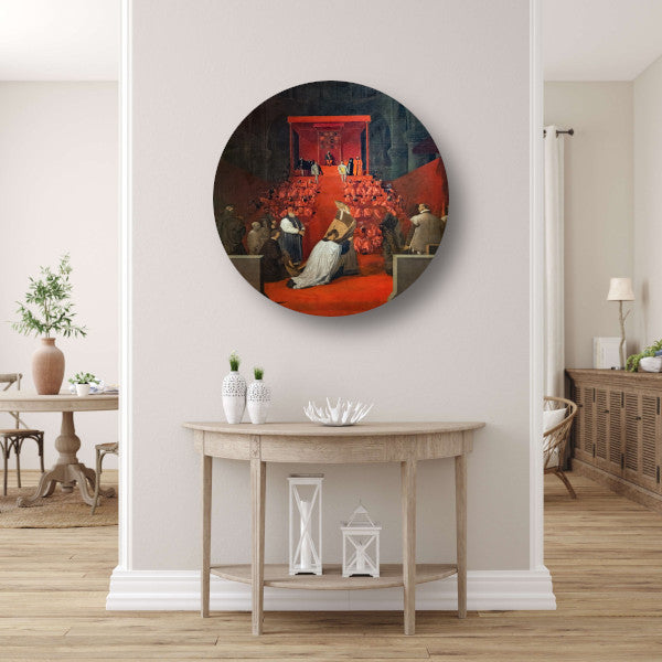 De hertog van Alba in Sint-Goedele in Brussel - Jean-Auguste-Dominique Ingres aluminium muurcirkel
