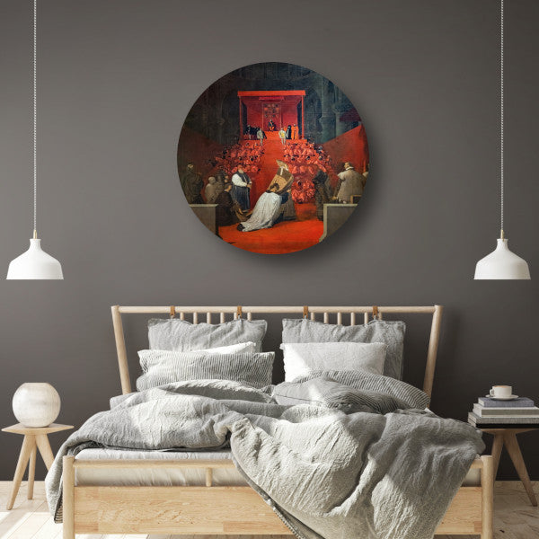 De hertog van Alba in Sint-Goedele in Brussel - Jean-Auguste-Dominique Ingres aluminium muurcirkel