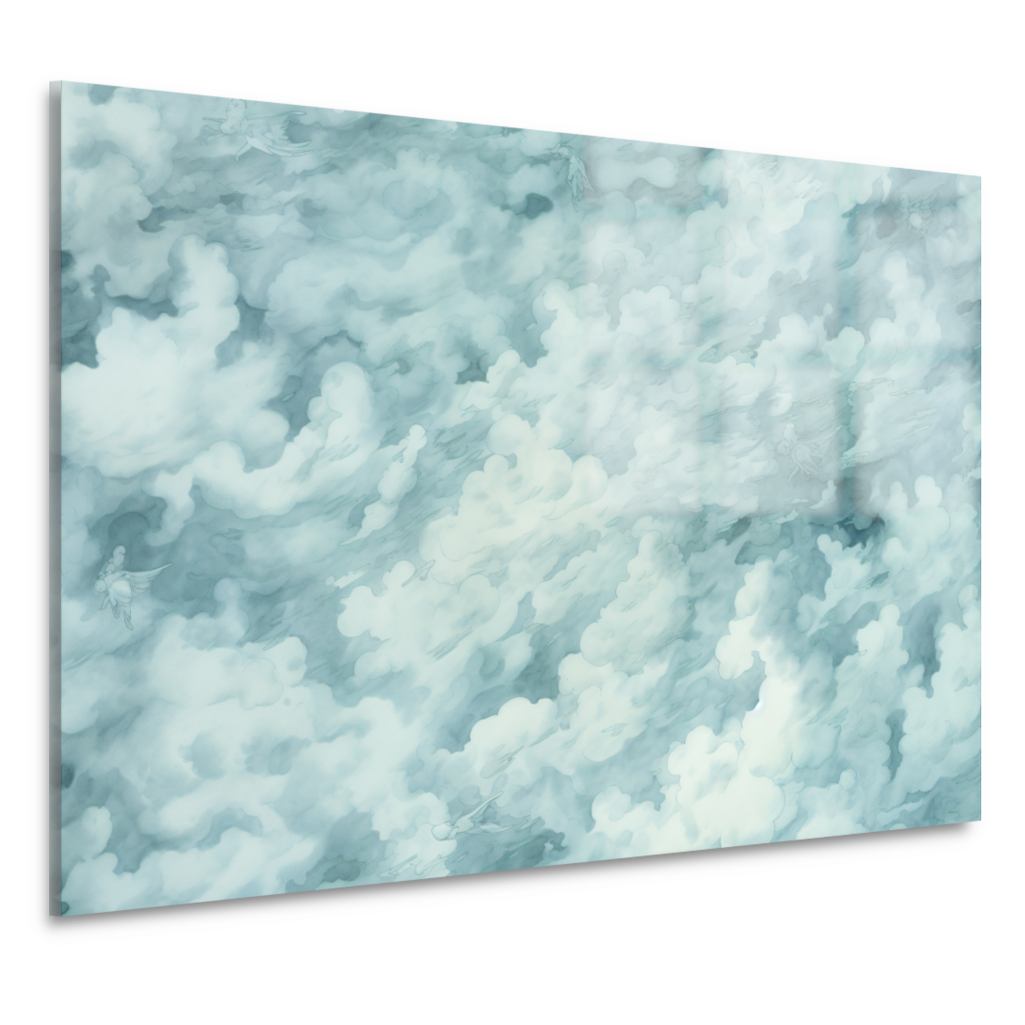 Schilderij van wolken in abstracte stijl acrylglas