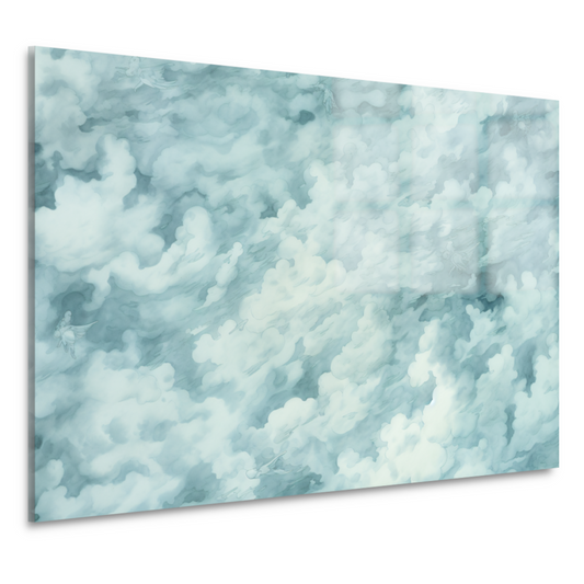 Schilderij van wolken in abstracte stijl acrylglas
