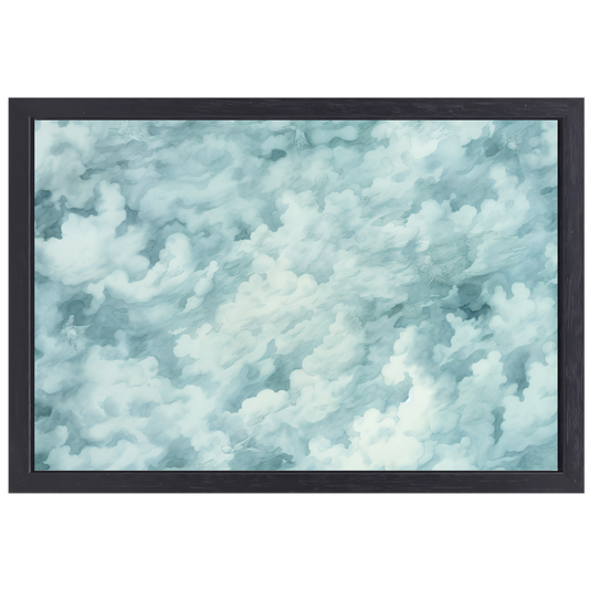 Schilderij van wolken in abstracte stijl canvas met baklijst