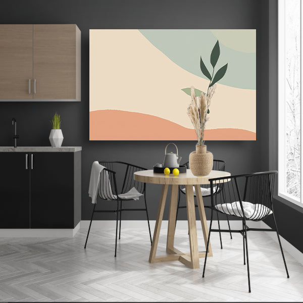 Minimalistische plant met waterdruppel acrylglas