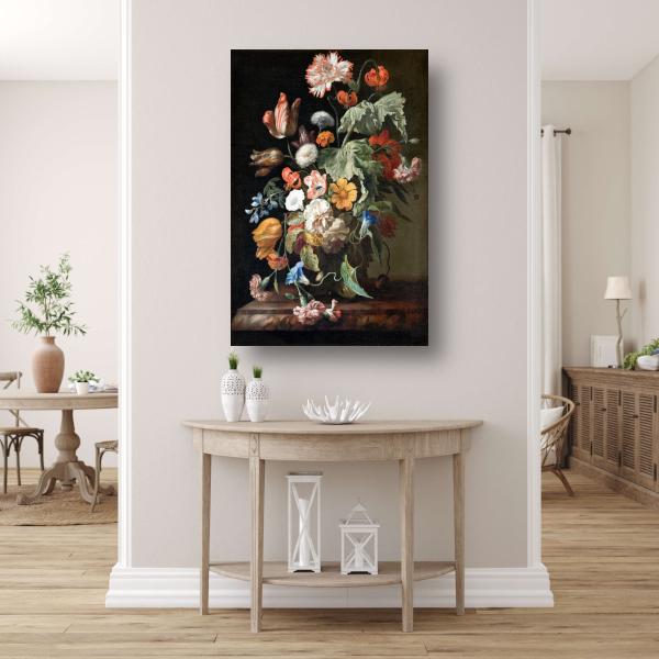 Stilleven met bloemen - Rachel Ruysch poster
