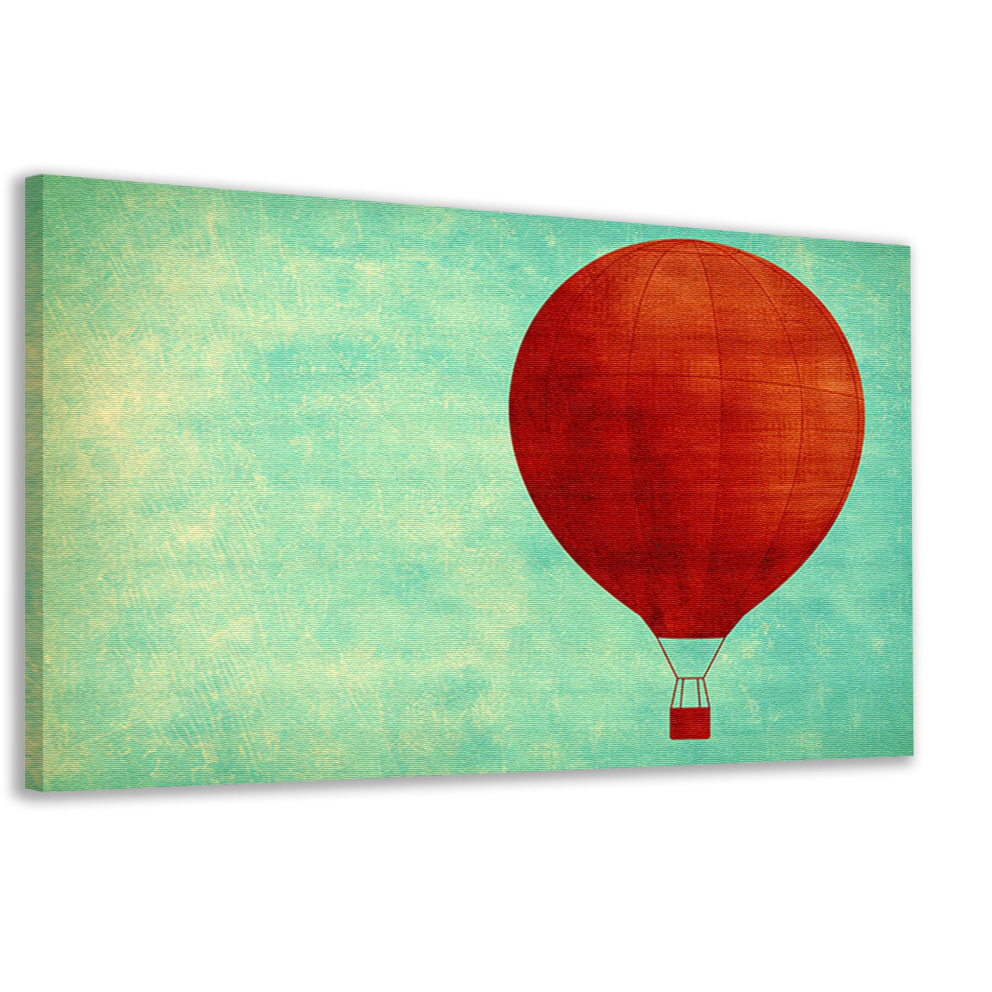 Minimalistische luchtballon tegen een gekleurde achtergrond canvas