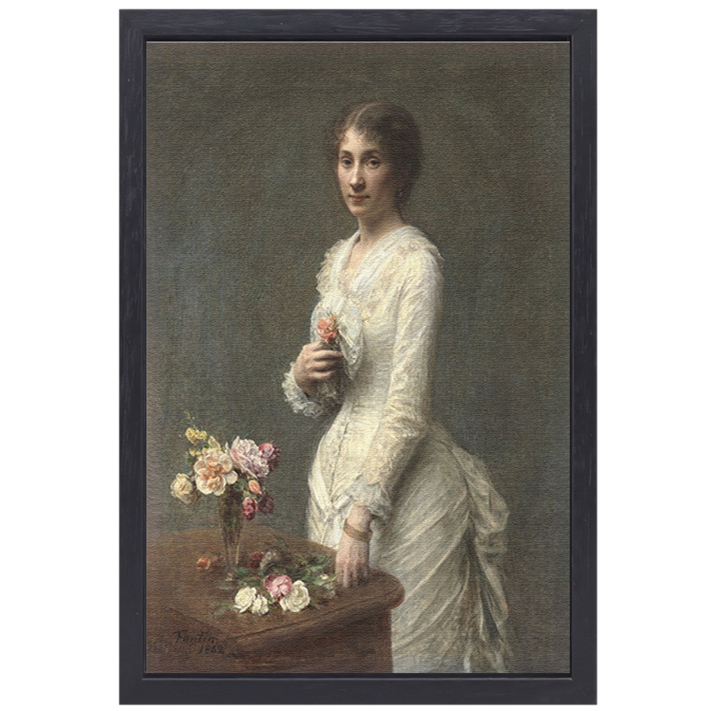Madame Lerolle - Henri Fantin-Latour canvas met baklijst
