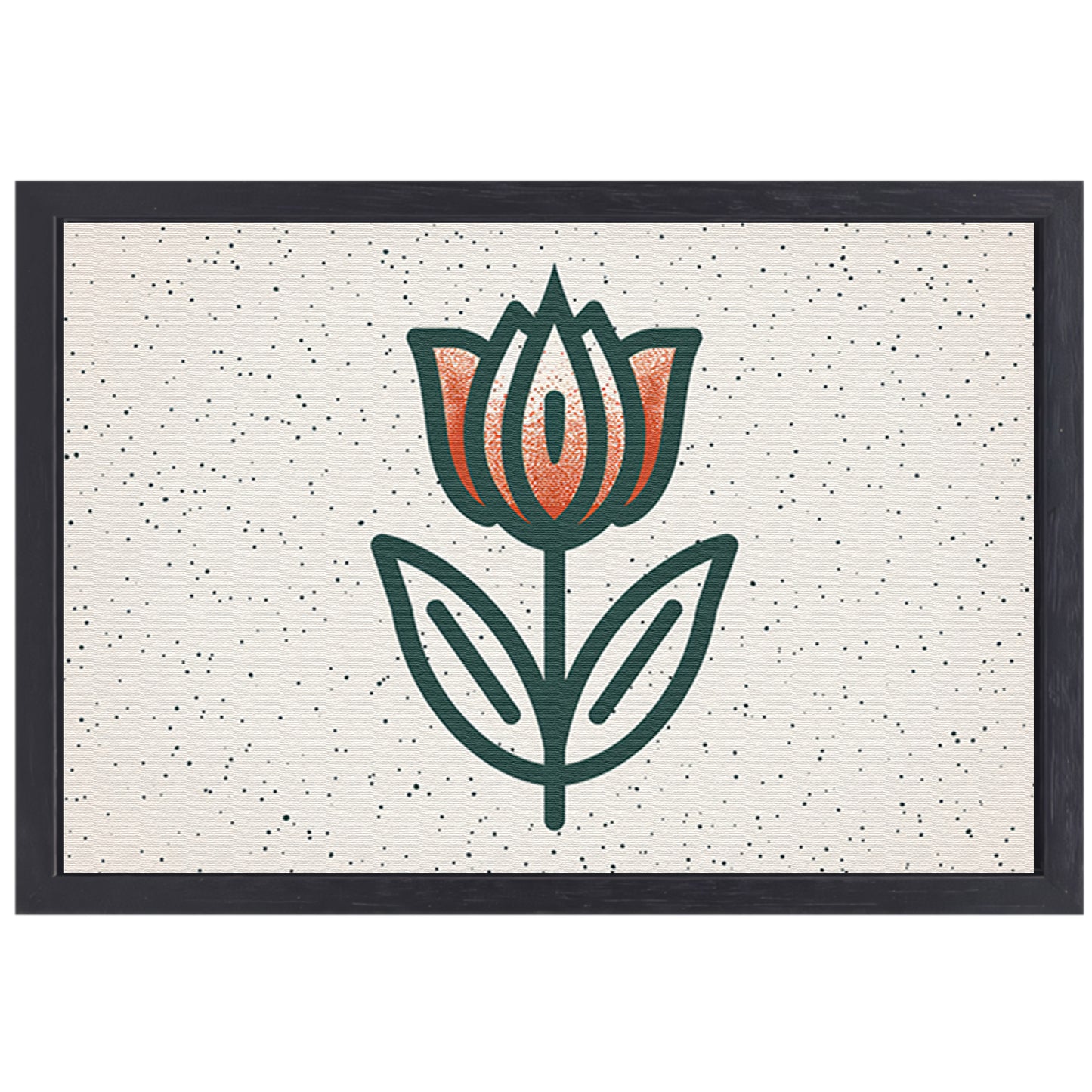 Minimalistisch tulpenontwerp met strakke lijnen canvas met baklijst