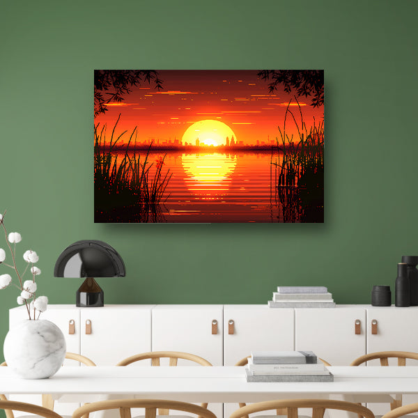 Minimalistisch lijnencompositie canvas