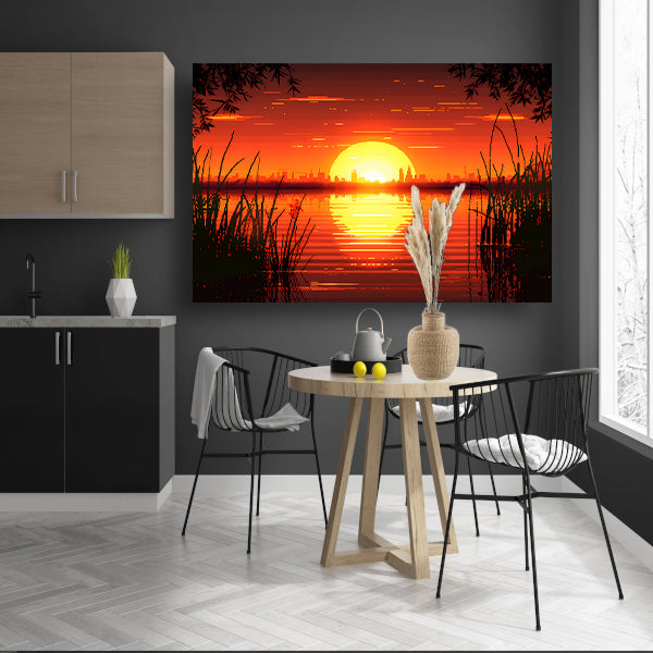Minimalistisch lijnencompositie canvas