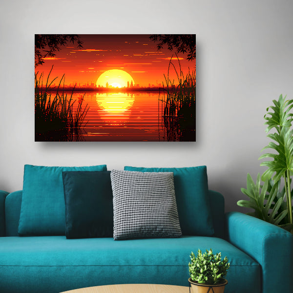 Minimalistisch lijnencompositie canvas