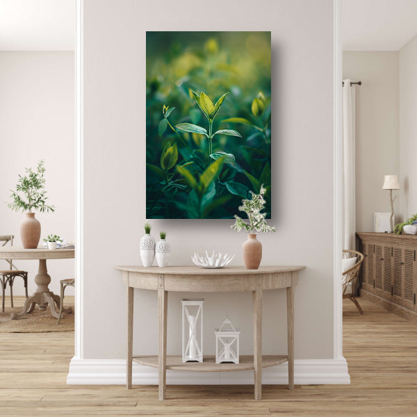 Close-up van een Groeiende Plant in Natuurlijk Licht acrylglas