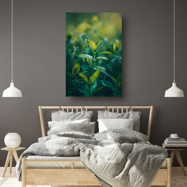 Close-up van een Groeiende Plant in Natuurlijk Licht acrylglas