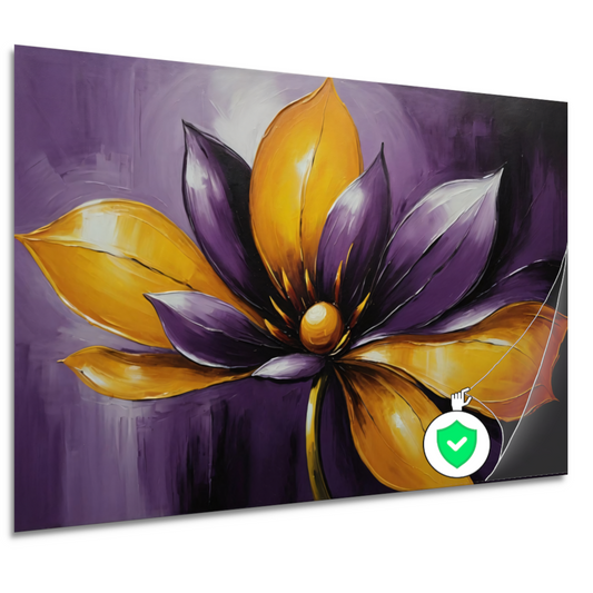 Elegant Purple and Yellow Flower in Bloom poster