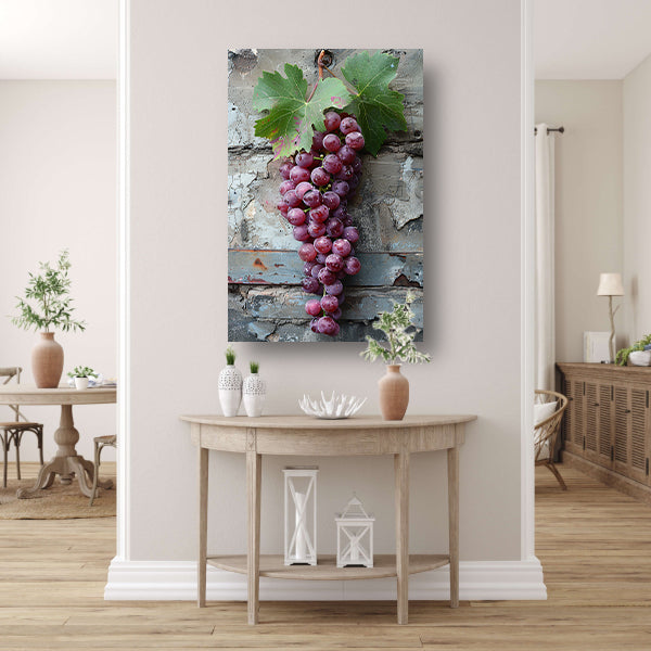 Rijpe Druiven met Blad in Herfstlicht canvas