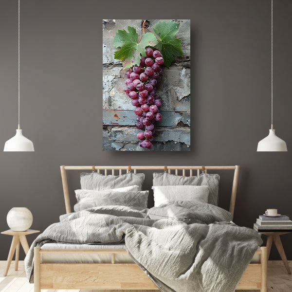 Rijpe Druiven met Blad in Herfstlicht canvas