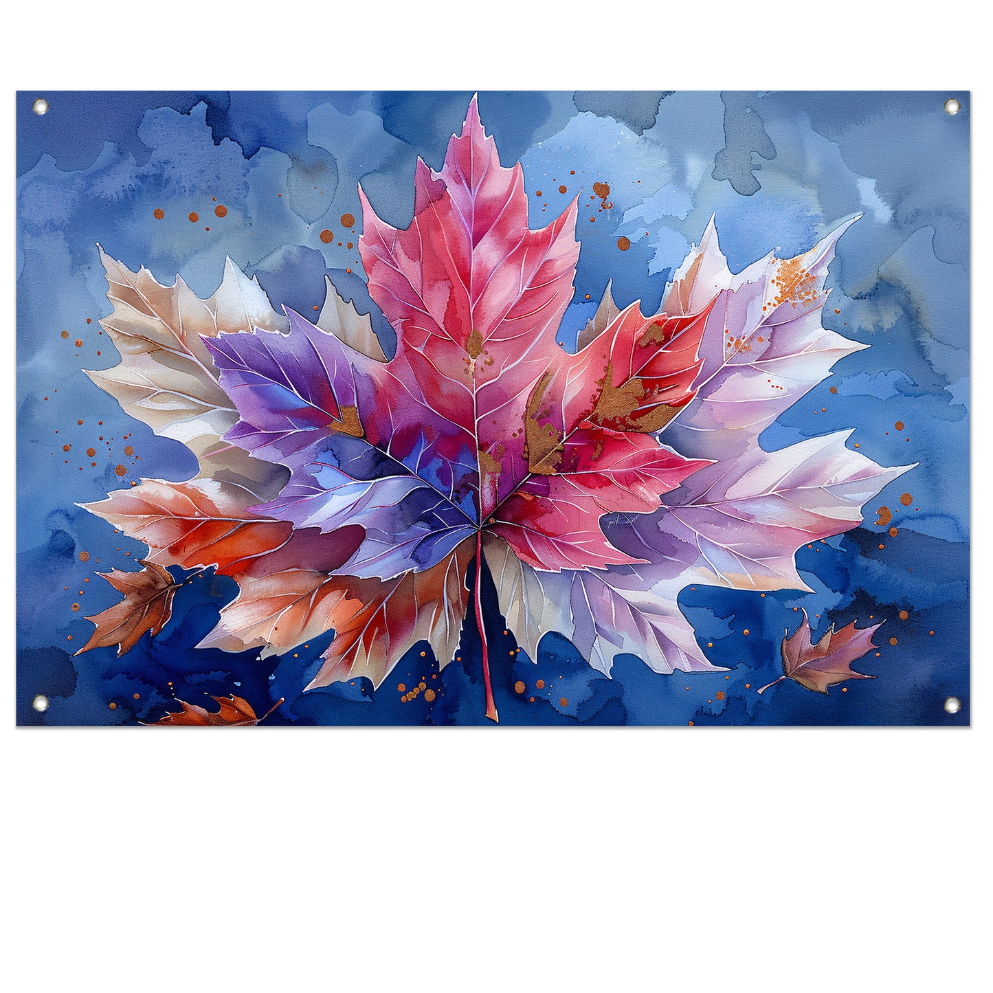 Herfstblad in aquarel tuinposter