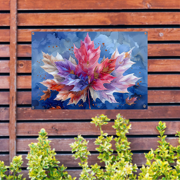 Herfstblad in aquarel tuinposter