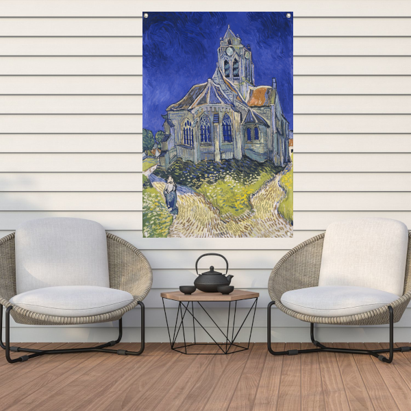 De kerk van Auvers - Vincent van Gogh tuinposter