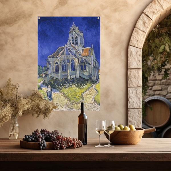 De kerk van Auvers - Vincent van Gogh tuinposter